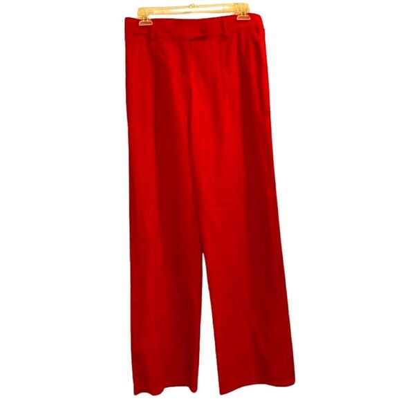 NWT Nemo wide leg red cotton mid-rise pants. Small - Picture 2 of 7